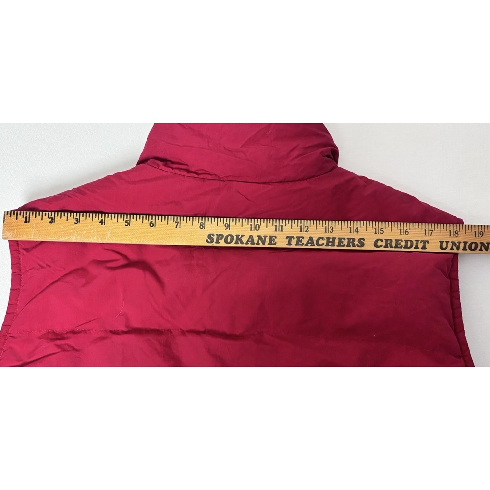 Vintage Eddie Bauer Goose Down Quilted Puffer Vest Womens XL Red - Picture 6 of 9